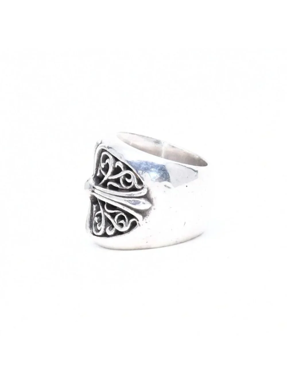 Chrome Hearts Classic Oval Cross Black Sling 925 Sterling Silver